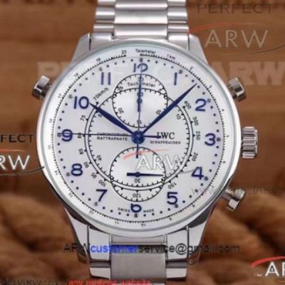 Replica IWC Rattrapante Portugieser Chronograph Watch - 316L Japan Quartz Movement 